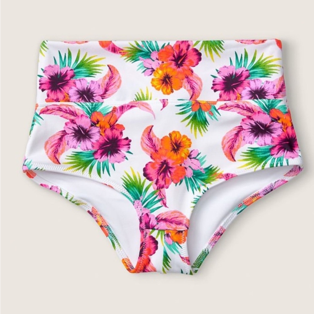 New Victoria’s Secret PINK Floral High-Waisted Bikini Bottom